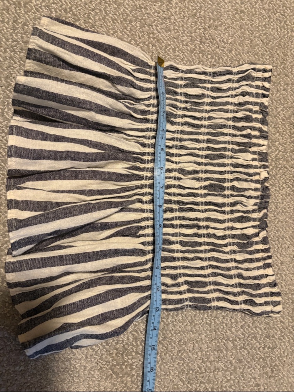 Universal Thread Linen Navy & White Striped Smocked top and pants - Picture 13 of 15